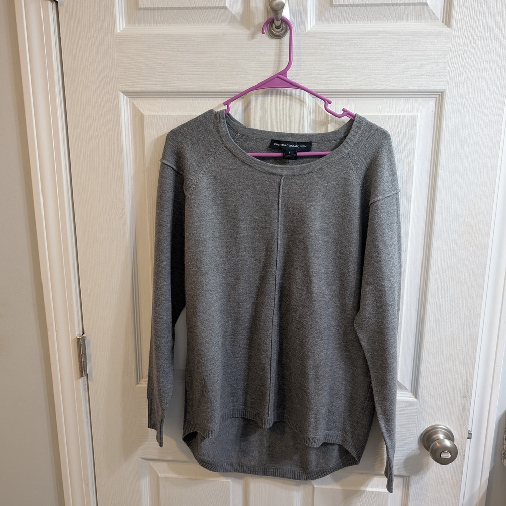 French Connection Gray Pullover Knit Sweater -‎ Size S